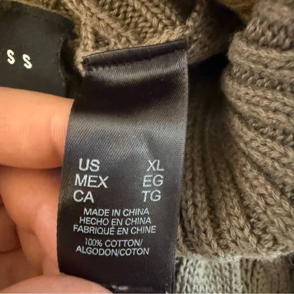 Womens Vintage Chunky Cable Knit Sweater XL Fisherman Ribbed Preppy Turtleneck - Picture 7 of 14